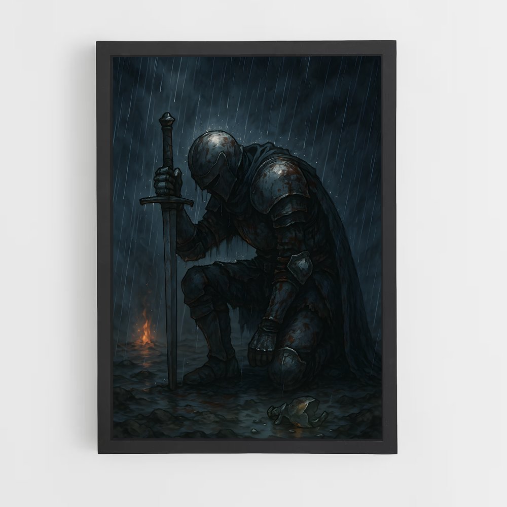 Poster L'Héroïsme Sous la Pluie – affiche Dark souls (vue 2)
